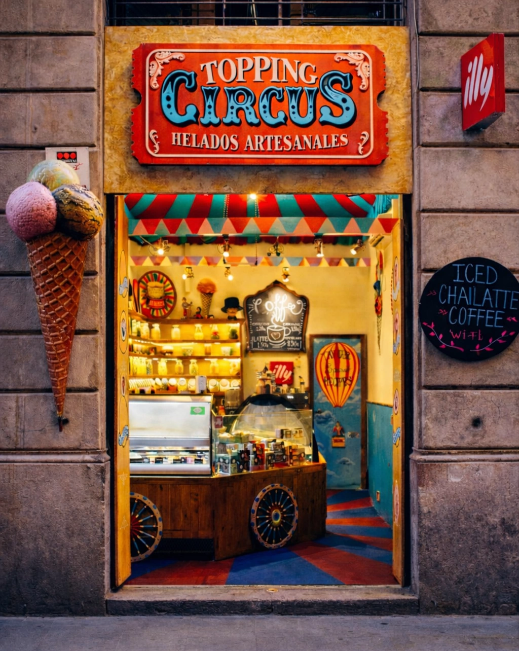 Top Ice Cream Shops in Barcelona - Topping Circus Image of top ice cream shop in Barcelona serving fresh gelato at Topping Circus, authored by Topping Circus & featured by http://toppingcircus.com/